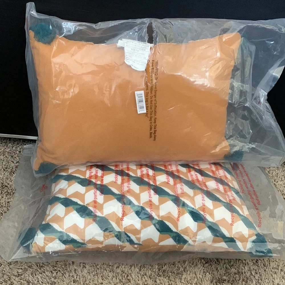 Threshold Geo Print Embroidered Throw Pillow Set of 2